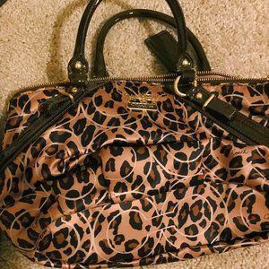Coach Leopard Print Bag with Clutch